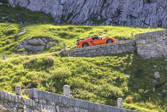 La Tremola, the world-famous serpentine road through the Val Tremolo, Switzerland's longest road