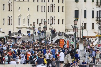 Overtourism in Venice. Since 2024, day visitors have been charged five euros for entry during the