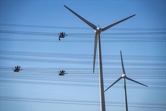 Construction of a new line route, 380 KV extra-high voltage line between Osterath and Gohr, near