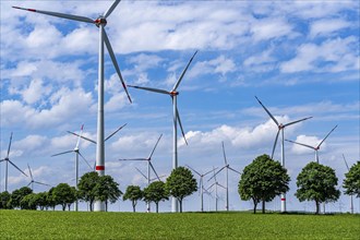 Wind farm near Marsberg, Nordex wind turbines, Baumallee, Hochsauerlandkreis, North