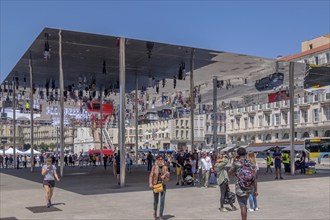 L'Ombriere by Norman Foster, Old Harbour, Marseille, Provence-Alpes-Cote d'Azur, France, Europe