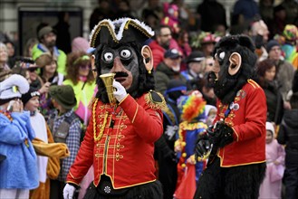 Guggenmusik at the carnival parade of the Wey guild on Rose Monday, Güdismäntig, Lucerne Carnival