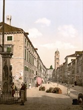 The Franciscan church in Ragusa, now Dubrovnik, Dalmatia, today Croatia, c. 1890, Historic,