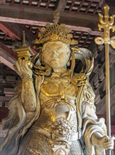 Bishamonten guardian statue, Todai-ji, Todaiji temple, Nara, Japan, Asia