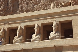 Part of the temple complex, mortuary temple of the first female pharaoh Hatshepsut, Hatshepsut