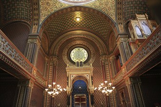 Interior view, Spanish Synagogue in the Josefstadt district of Prague, Czech Republic, Europe