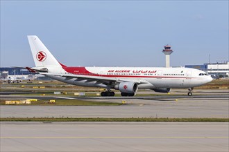 An Air Algerie Airbus A330-200 aircraft with registration 7T-VJY at Frankfurt Airport, Germany,