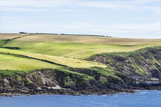 Fields and Farms Cliffs over cliffs, Mothecombe Beach, Mothecombe, River Emme and Red Cove,