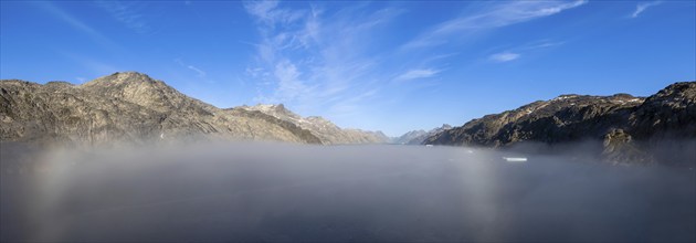 Prince Christian Sound waterway in Greenland, famous travel destination and tourist attraction