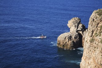 Cliffs at Sagres, near Cabo de São Vicente, the most south-westerly point of the European mainland,