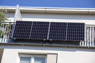 Balcony power station on a new apartment block