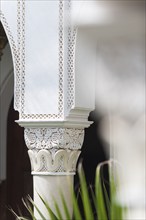 Columns in Riad, Column, traditional, decorated, ornament, decoration, art, construction, building,