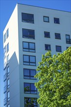 High-rise apartment building in a city, Skövde, Sweden, Europe