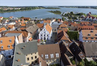 Old town of Wolgast with the town hall on the market square, 12/09/2016