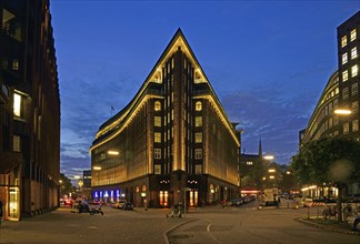 Europe, Germany, Hamburg, City, Kontorhausviertel, Chilehaus, clinker brick facade, built 1922 to