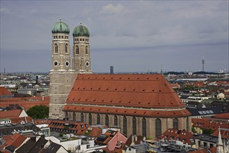 Europe, Germany, Bavaria, State Capital Munich, City, Marienplatz, Church of Our Lady, View from St