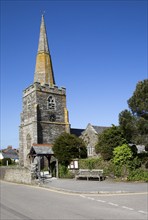 St Gerrans parish church, Roseland Peninsula, Cornwall, England, UK