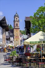 Marktstraße, Mittenwald, Werdenfelser Land, Upper Bavaria, Bavaria, Germany, Europe