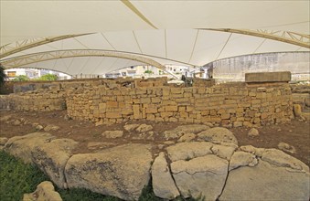 Tarxien neolithic megalithic prehistoric temple complex site, Malta, Europe