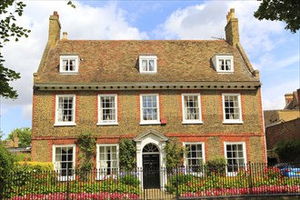 Georgian style house on Palace Green, Ely, Cambridgeshire, England, UK