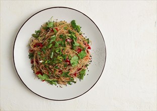 Funchosa, Korean salad, with vegetables, homemade, no people