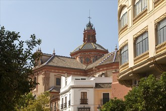 Baroque church Iglesia Santa María Magdalena in central Seville, Spain, Europe