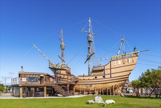 Replica, reconstruction of the historic ship Nao Victoria from the fleet of Fernando Magellan,