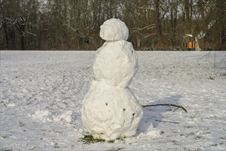 Snowman, Winter, Treptower Park, Treptow, Treptow-Köpenick, Berlin, Germany, Europe