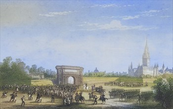 The triumphal entry of Napoleon in Milan, 2 June 1800, Italy, Historical, digitally restored