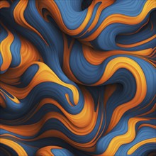 Seamless abstract pattern of vector fluid curved lines creating a dynamic ripple effect in vibrant