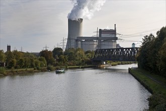 Lünen-Stummhafen power station, coal-fired power station on the Datteln-Hamm Canal, Lünen, Ruhr