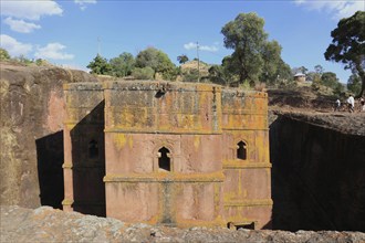 Rock churches in Lalibela, the rock church of St George, Bete Kiddus Georiys, Bete Ghiorgis Church,