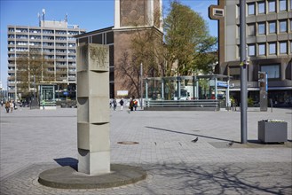 Stele at Heinrich-König-Platz in Gelsenkirchen, Ruhr area, independent city, North