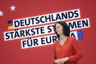 Katarina Barley, SPD politician and Member of the European Parliament, pictured during a press