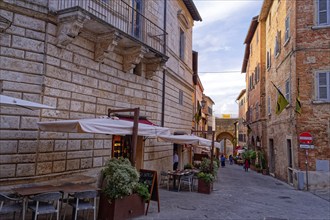 The historic centre of Montepulciano, UNESCO World Heritage Site. Montepulciano, Tuscany, Italy,