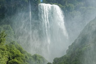 The Cascata delle Marmore, the Marble Falls, is a three-part waterfall artificially created by the