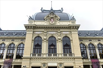 Renewed façade on the Imperial Spa House, Karlovy Vary, Bohemia, Czech Republic, Europe