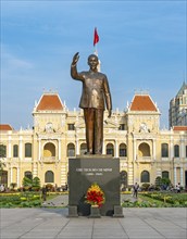 Ho Chi Minh Statue and City Hall, Saigon, Vietnam, Asia