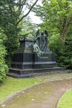 Bredeney cemetery, Krupp family cemetery, in Essen, North Rhine-Westphalia, Germany, grave of