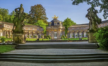 New Palace with Temple of the Sun in the Hermitage Palace Park, Bayreuth, Upper Franconia,