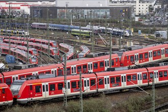 DB Regio stabling facility in Cologne Deutzerfeld, where suburban trains and regional trains wait