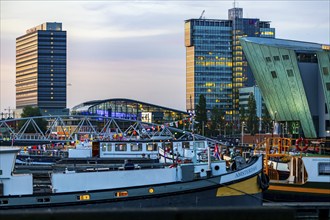 Amsterdam, Netherlands, Bridges, Building on the Dijksgracht, Nemo Science Museum