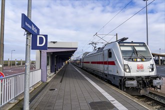 Norddeich-Mole railway station, at the ferry landing stage to the East Frisian islands of Norderney