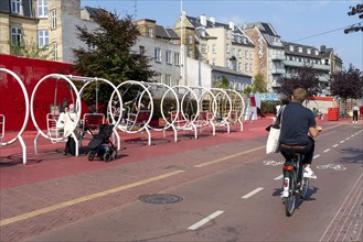 The Nørrebro district in Copenhagen, lively, multicultural and student neighbourhood, Superkilen