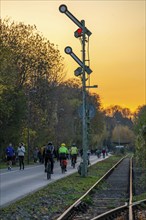 The Nordbahntrasse, a cycle path, footpath, on a former 22 KM long railway line, along the