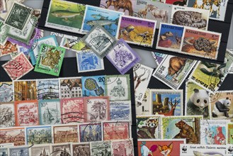 Stamp collection, collect, postage stamps, postage stamps from different countries