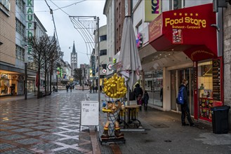 Gelsenkirchen city centre, pedestrian zone, Bahnhofstraße, during the Corona crisis, lockdown in