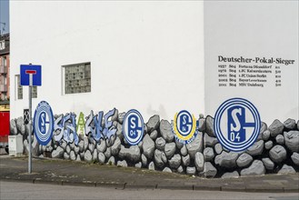 The Schalke Mile, Mile of Tradition, Kurt-Schumacher-Strasse in Gelsenkirchen-Schalke, side street,