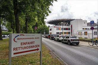 The Bergmannsheil Clinic in Gelsenkirchen Buer, Knappschaft Clinics, heliport, North