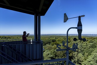 Fire watch tower on the Rennberg, near Flaesheim, Haltern am See, in the Haard forest area, one of